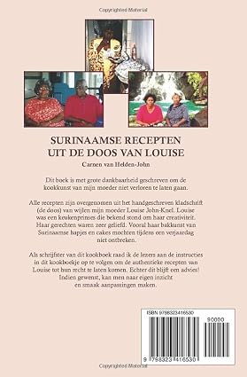 Surinaamse recepten uit de doos van Louise – achterkant